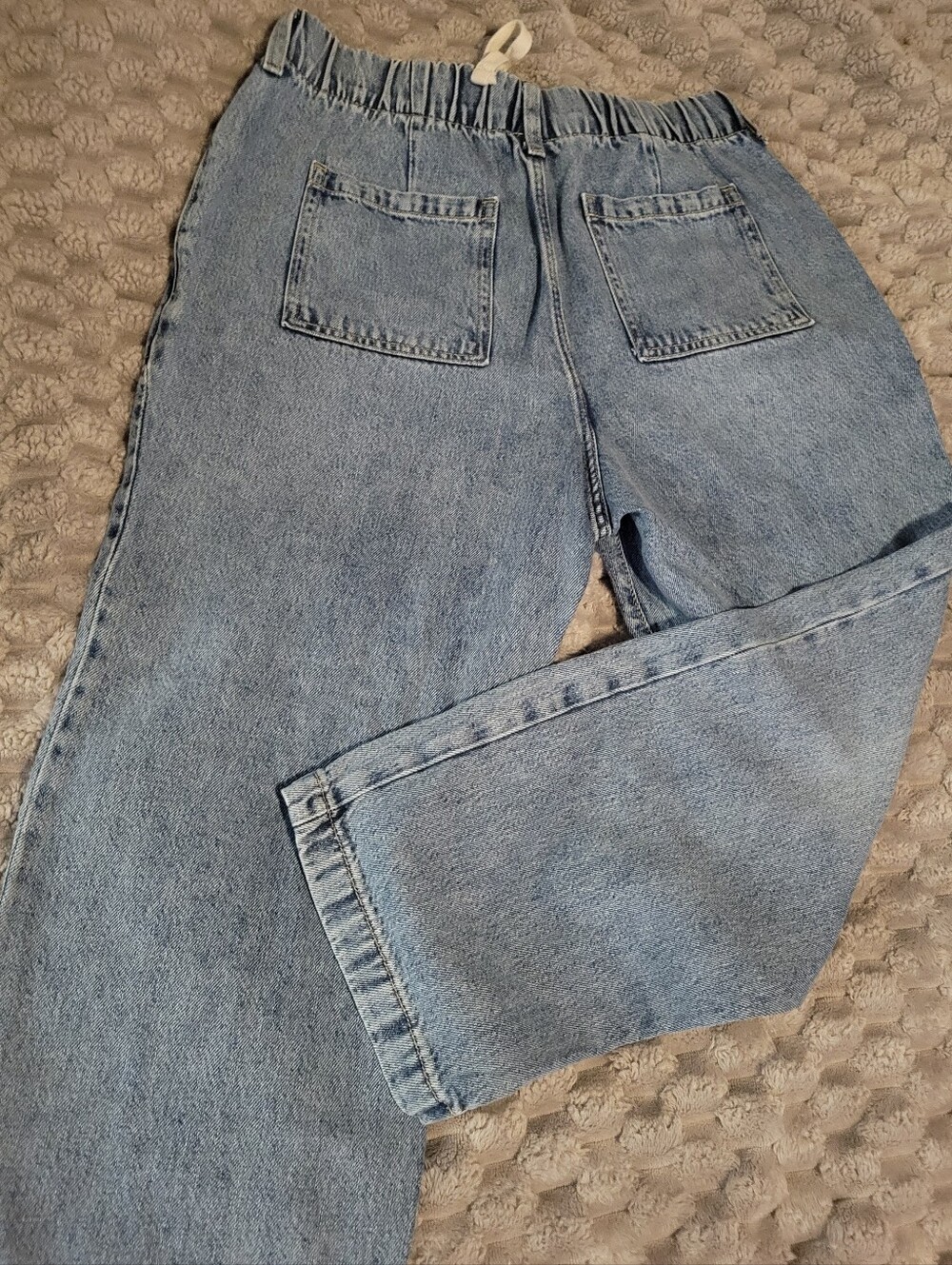 GAP Mid Rise SuperSoft Pull-On Barrel Jeans Sz M - Picture 8 of 13